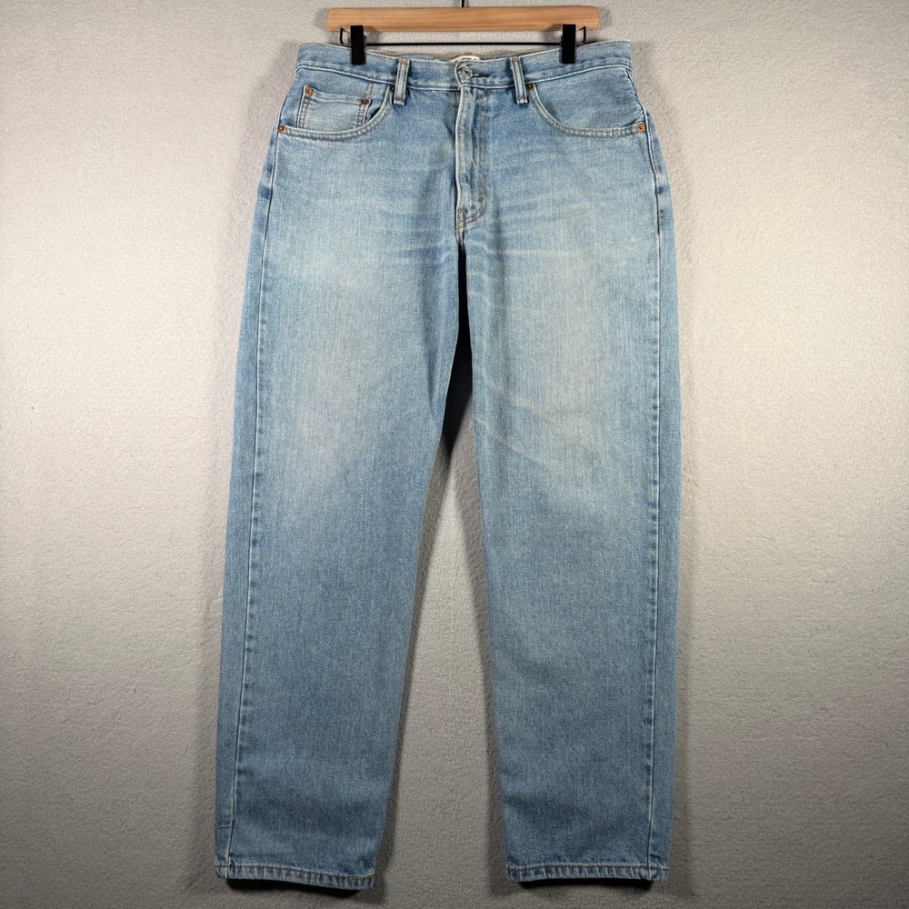 Levis 550 Relaxed Fit Tapered Leg Light Wash Blue Denim Jeans Mens 34x32 (34x30)